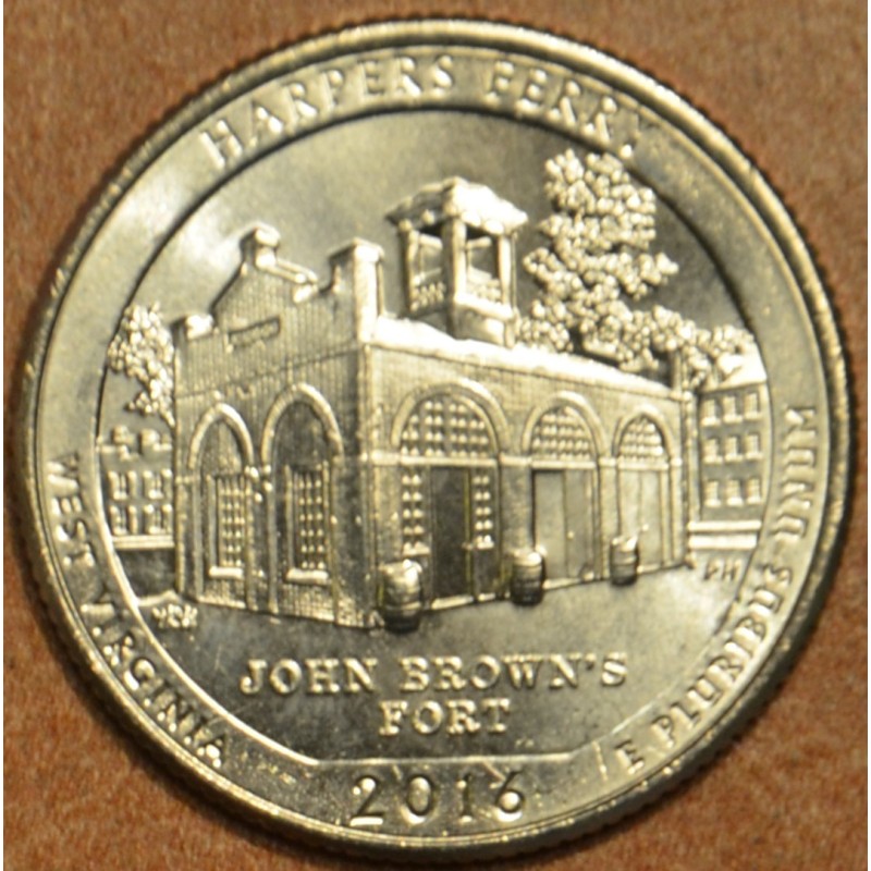 eurocoin eurocoins 25 cent USA 2016 Harpers Ferry \\"P\\" (UNC)