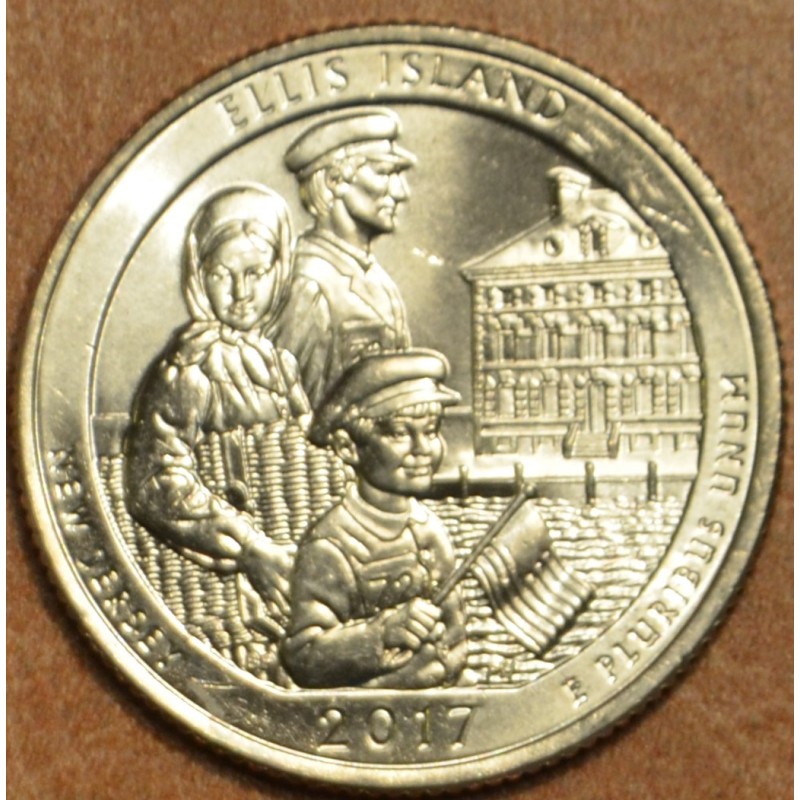 Euromince mince 25 cent USA 2017 Ellis Island \\"S\\" (UNC)