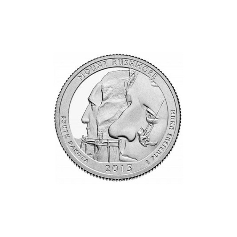 eurocoin eurocoins 25 cent USA 2013 Mount Rushmore \\"D\\" (UNC)