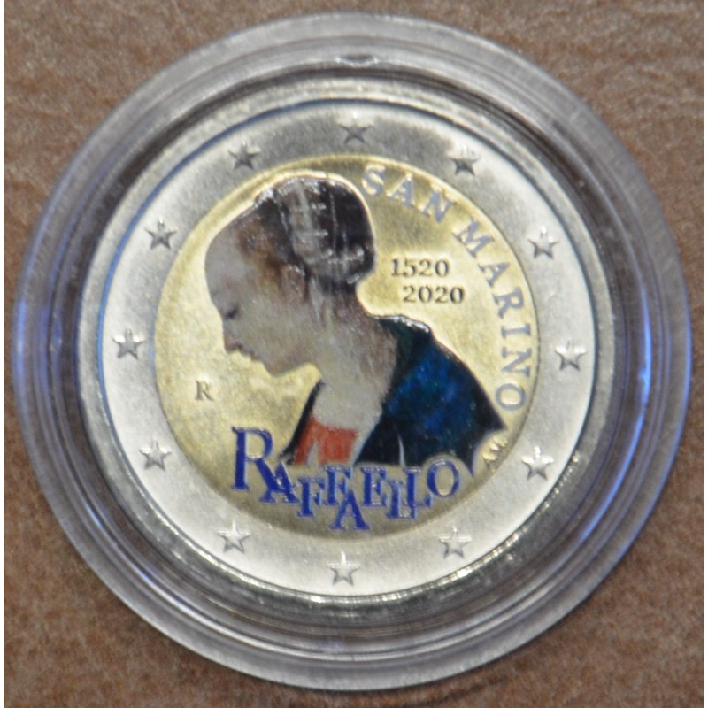 euroerme érme 2 Euro San Marino 2020 - Raffaello (színezett BU)