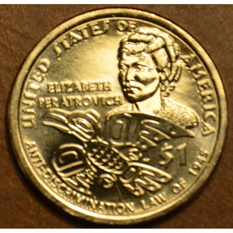 Euromince mince 1 dollar USA 2020 Elisabeth Peratrovich \\"D\\" (UNC)
