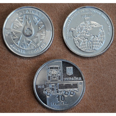 eurocoin eurocoins Ukraina 3x 10 Hrivna 2019 (UNC)