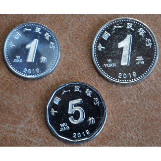 Euromince mince Čína 1+5 jiao, 1 yuan 2019 (UNC)