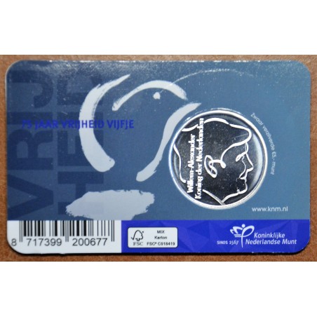 eurocoin eurocoins 5 Euro Netherlands 2020 - 75. year of fight for ...