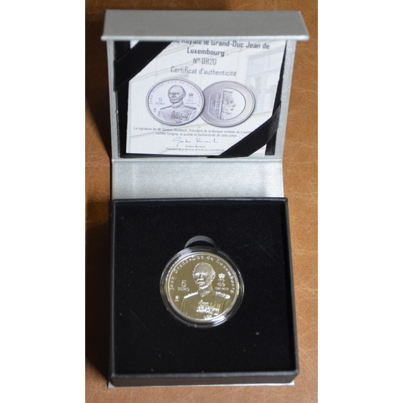 euroerme érme 5 Euro Luxemburg 2019 - Grand-Duc Jean de Luxembourg ...