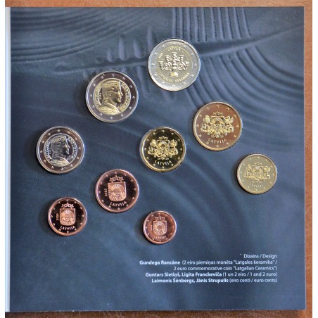 euroerme érme Lettország 2020 forgalmi sor 9 érmével (BU)