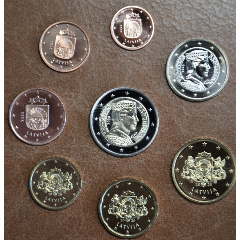 Euromince mince Lotyšsko 2020 sada 8 euromincí (UNC)