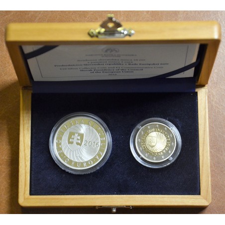 eurocoin eurocoins Set of NBS 2016 Presidency 2 Euro and 10 Euro Ag...