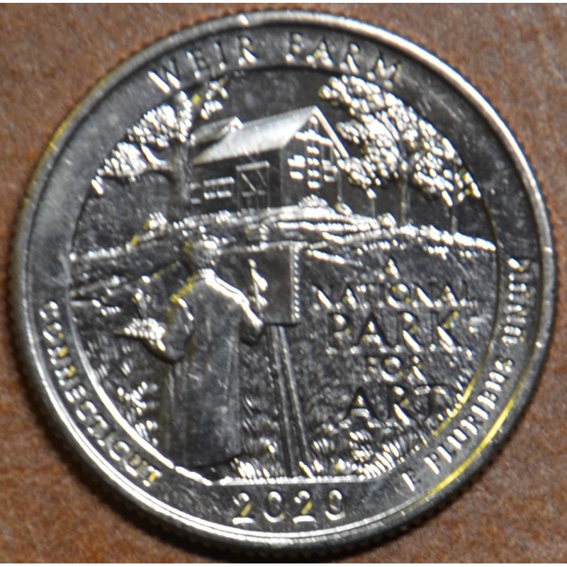 eurocoin eurocoins 25 cent USA 2020 Weir Farm \\"P\\" (UNC)