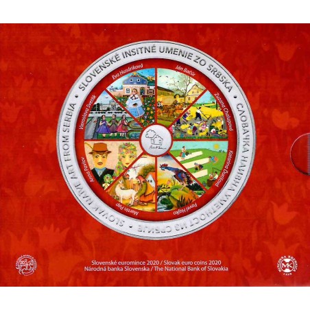 eurocoin eurocoins Slovakia 2020 set of coins - Slovak native paint...