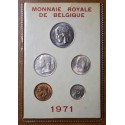 Belgium 1971 set of 5 francs coins (UNC)
