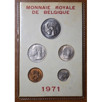 Euromince mince Belgicko 1971 sada 5 frank mincí (UNC)