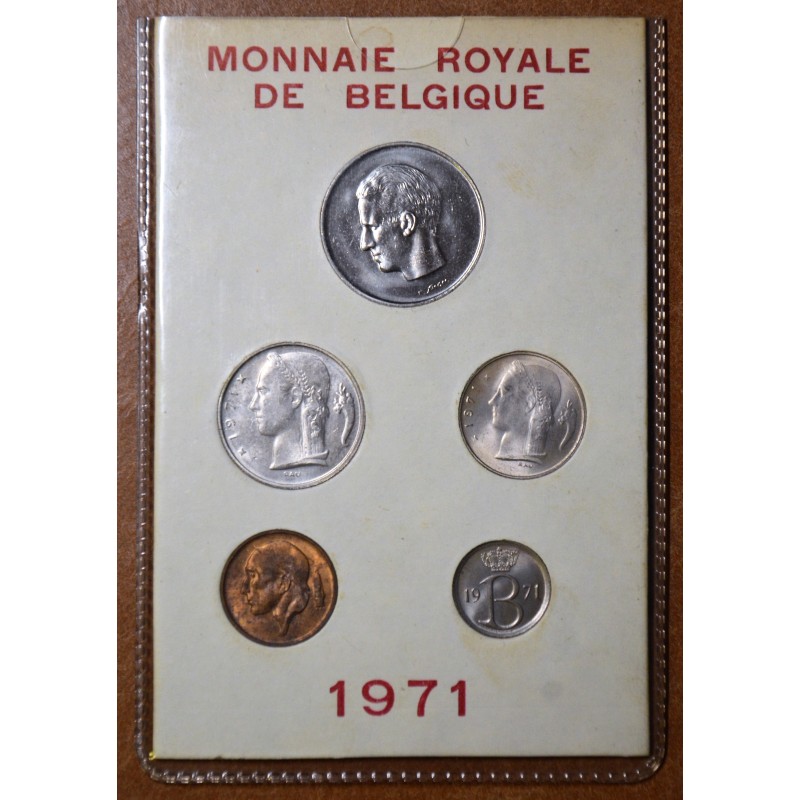 eurocoin eurocoins Belgium 1971 set of 5 francs coins (UNC)