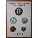 Belgium 1973 set of 5 francs coins (UNC)