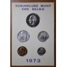 Euromince mince Belgicko 1973 sada 5 frank mincí (UNC)