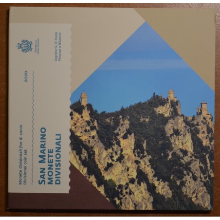 eurocoin eurocoins San Marino 2020 set with new design of coins (BU)