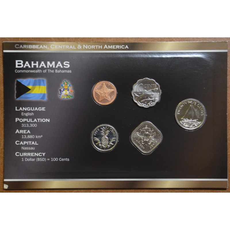 euroerme érme Bahama-szigetek 5 érme (UNC)