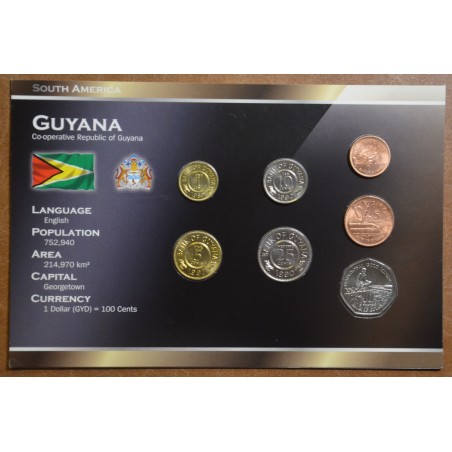 euroerme érme Guyana 7 érme (UNC)