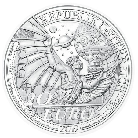 euroerme érme 20 Euro Ausztria 2019 - A repülés álma (Proof)