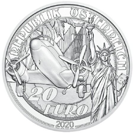 Euromince mince 20 Euro Rakúsko 2020 - Airbus A380 (Proof)