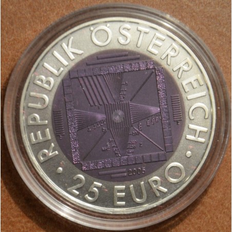 eurocoin eurocoins 25 Euro Austria 2005 - silver niobium coin 50 ye...