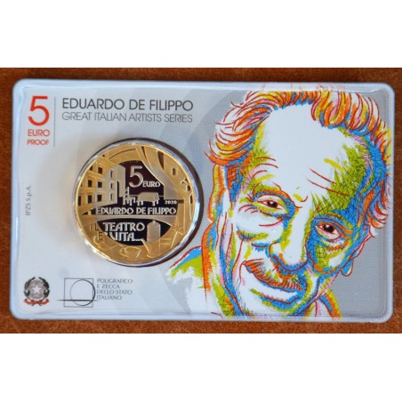 Euromince mince 5 Euro Taliansko 2020 - Eduardo de Filippo (Proof)