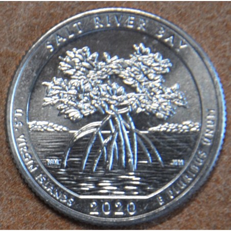 eurocoin eurocoins 25 cent USA 2020 Salt river bay \\"D\\" (UNC)