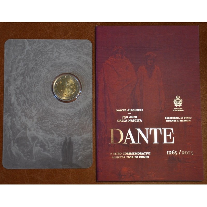 Euromince mince 2 Euro San Marino 2015 - 750. výročie narodenia Dan...