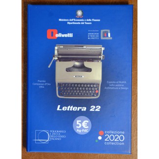 eurocoin eurocoins 3x 5 Euro Italy 2020 - Olivetti Lettera 22 (BU)
