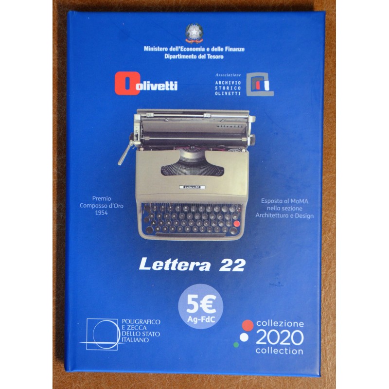 eurocoin eurocoins 3x 5 Euro Italy 2020 - Olivetti Lettera 22 (BU)