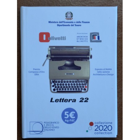 euroerme érme 5 Euro Olaszország 2020 - Fehér Olivetti Lettera 22 (BU)