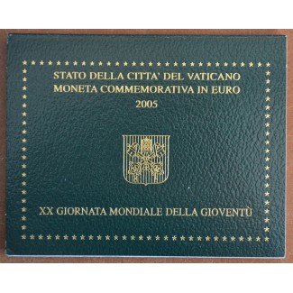 euroerme érme Eredeti tok 2 Euro Vatikán 2005 - XX. Ifjúsági Világt...