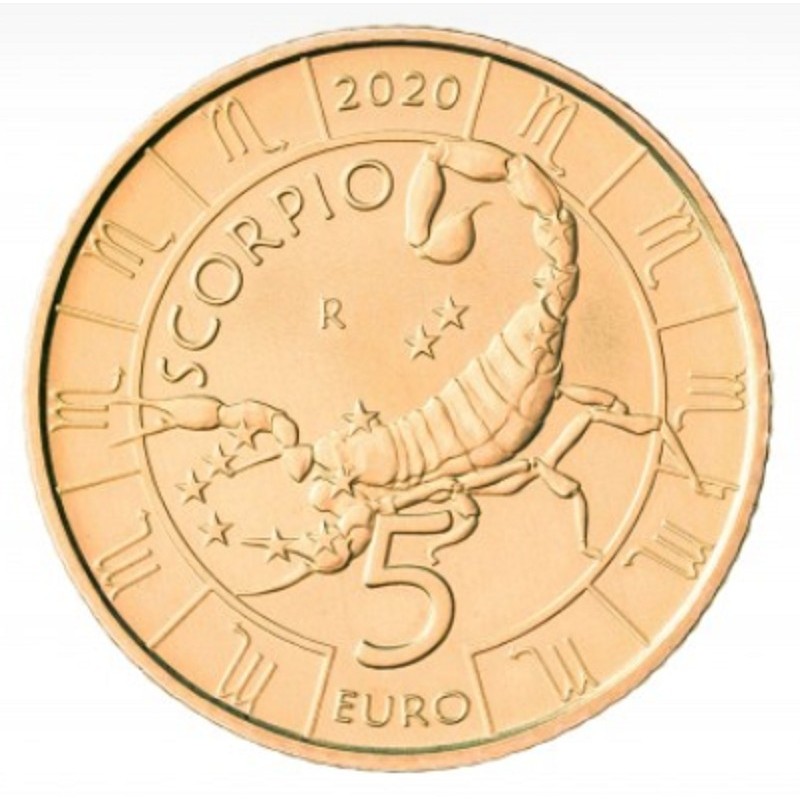 Euromince mince 5 Euro San Marino 2020 Zodiac: Škorpión (UNC)