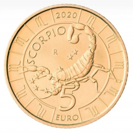 eurocoin eurocoins 5 Euro San Marino 2020 Zodiac: Scorpio (UNC)