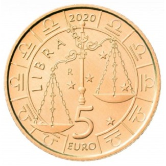 5 Euro San Marino 2020 Zodiac: Libra (UNC)