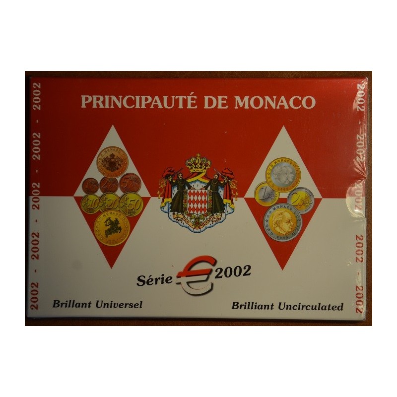 euroerme érme Monaco 2002 - 8 részes forgalmi sor (BU)