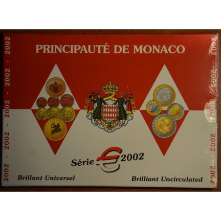 eurocoin eurocoins Monaco 2002 set of 8 coins (BU)