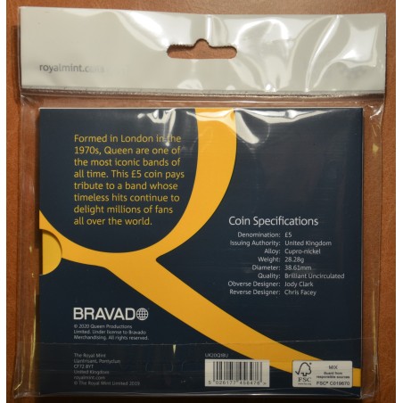 eurocoin eurocoins United Kingdom 5 pound 2020 Queen (BU)