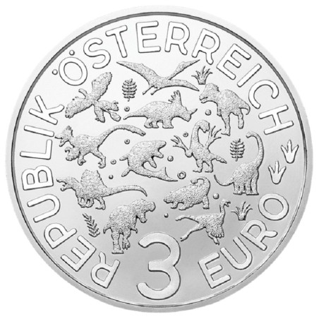 Euromince mince 3 Euro Rakúsko 2020 - Ankylosaurus magniventris (UNC)