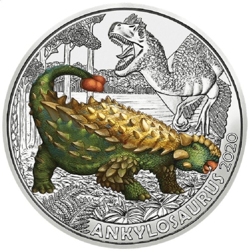 eurocoin eurocoins 3 Euro Austria 2020 - Ankylosaurus magniventris ...