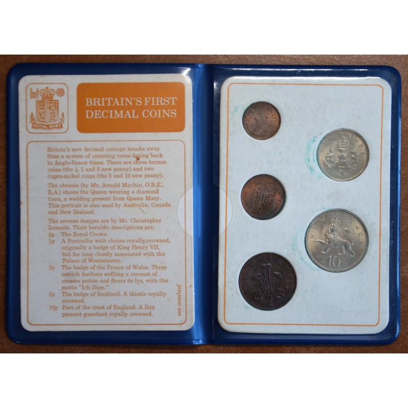 eurocoin eurocoins United Kingdom set of 5 coins (UNC)
