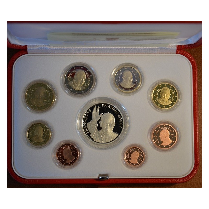 eurocoin eurocoins Official 9 coins set of Vatican 2015 (Proof)
