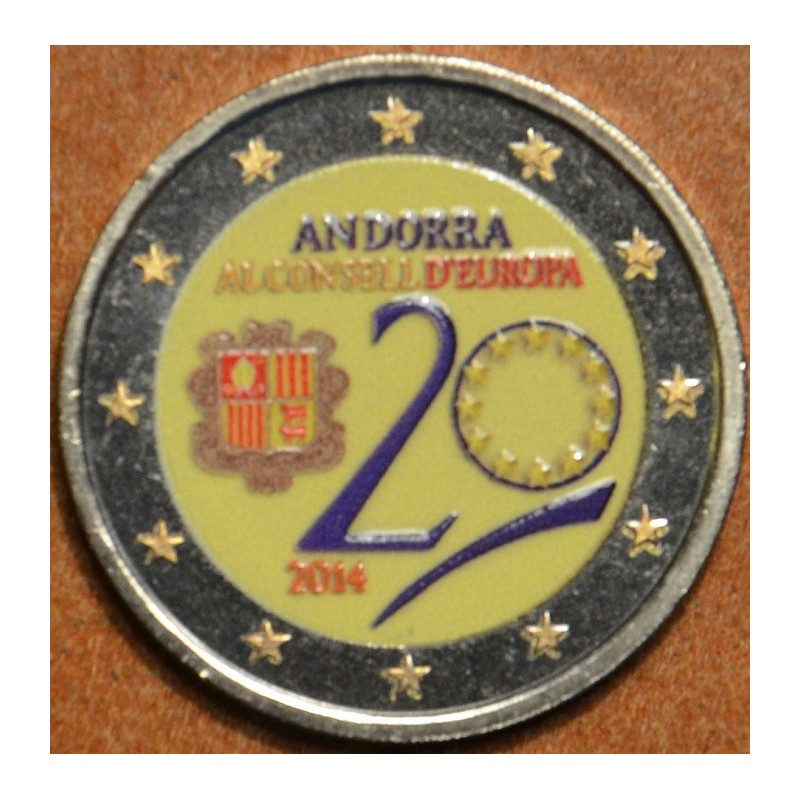 Euromince mince 2 Euro Andorra 2014 - Európska rada II. (farebná UNC)