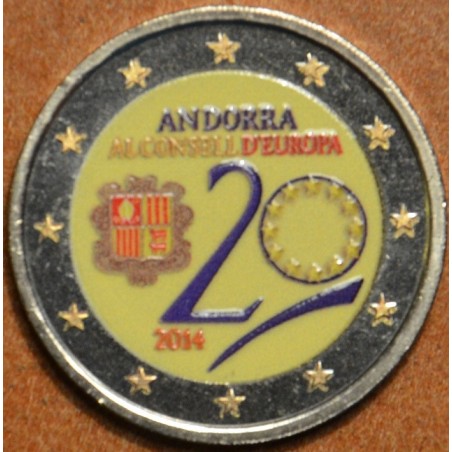 euroerme érme 2 Euro Andorra 2014 II. (színezett UNC)