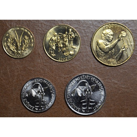 Euromince mince Západoafrický CFA frank 5 mincí 2002 (UNC)