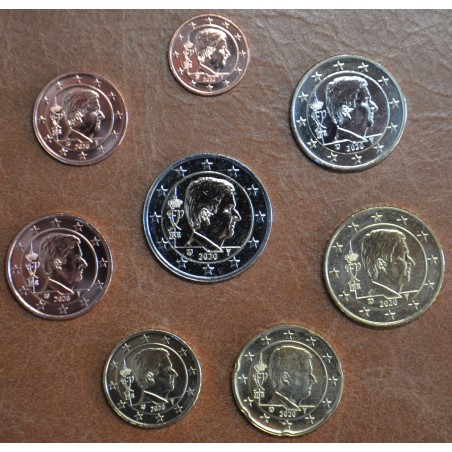 Euromince mince Belgicko 2020 sada 8 mincí Kráľ Filip (UNC)
