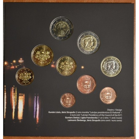 Euromince mince Lotyšsko 2015 sada 9 mincí (BU)