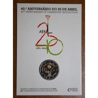 euroerme érme 2 Euro Portugália 2014 - Rózsaszín forradalom (BU kár...