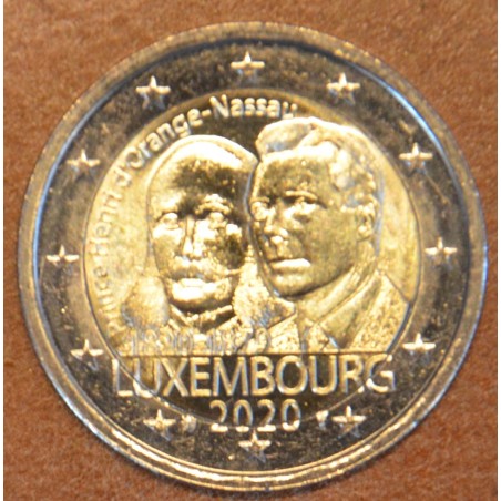 Euromince mince Poškodená 2 Euro Luxembursko 2020 so značkou \\"lev...