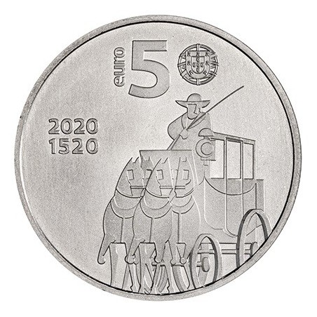 Euromince mince 5 Euro Portugalsko 2020 - 500 rokov portugalskej po...
